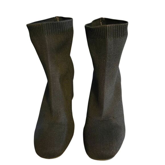 Mia Candra Knit Platform Block Heel Booties - Black Size 11. - Picture 2 of 6